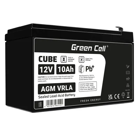 Green Cell Sicherheits-Wartungsfreie Batterie AGM VRLA 12V 10Ah / für USV-Anlagen
