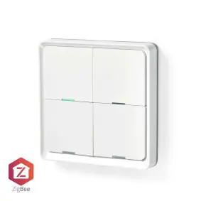 Nedis SmartLife weiß / Wandschalter / Zigbee 3.0 / Wandmontage / Android & iOS / Kunststoff 
