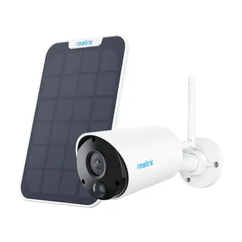 Reolink Argus Series B320 weiß / kabellose IP-Kamera + Solarpanel / 2304 x 1296 / IP65 / Mikrofon & Lautsprecher / WiFi 