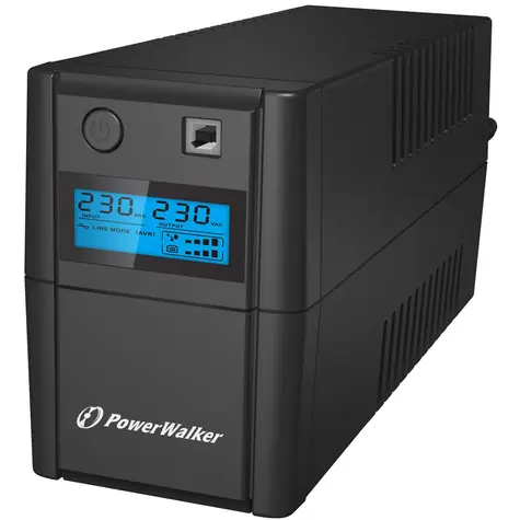 PowerWalker VI 850VA SHL / Notstromversorgung / 850VA / 480W / 2 Steckdosen
