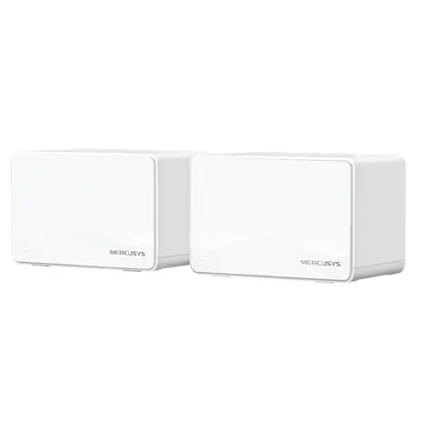 Mercusys Halo H25BE (2 Stück) / Wi-Fi 7 Mesh-System BE3600 / Dualband / 2,4 GHz - 688 Mbit/s / 5 GHz - 2880 Mbit/s / 3x GLAN/WAN