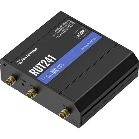 Teltonika RUT241 eSIM / Industrie-Router / 10 100 Mbit/s / 1x LAN / 1x WAN