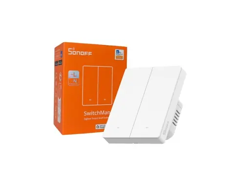Sonoff ZBM5 SwitchMan Zigbee Smart-Wandschalter / 2 Tasten / 80 mm / weiß