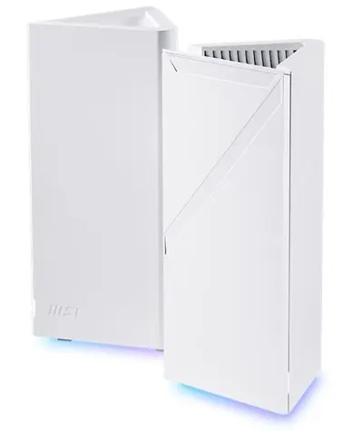 MSI Roamii BE Pro 2 Stück / Access Point / Dreiband / WiFi 7 / 4 × 2,5-GbE-RJ-45-Anschlüsse / USB 3.0 / RGB