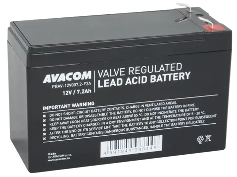 Ausgepackt - Avacom PBAV-12V0072-F2A / Batterie für USV / 12V / 7,2Ah / F2 / ausgepackt