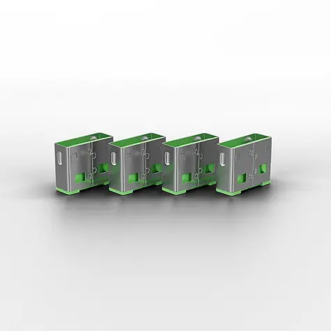 Lindy 40451 USB-Anschlussblocker grün / 4 Stück