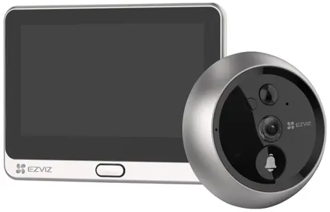 Ezviz DP2C Smart-Türklingel Silber / WLAN / 1080p / Türspion / Türklingel / IR 5 m / PIR / 4,3"-LCD