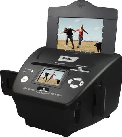 Rollei DF-S 240 SE schwarz / Scanner / Negative / Visitenkarten / Fotos / 5Mpx / 1800 DPI / 2,4" LCD / SDHC / USB