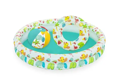 Bestway aufblasbares SET - Pool 112 cm & Schwimmring 51 cm & Ball 41 x 15 cm