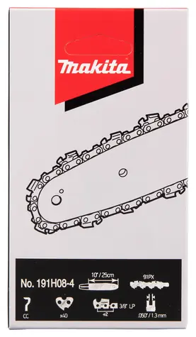 Makita 191H08-4 / Sägekette 25cm / Teilung 3/8" / Nutbreite 1,3mm / 40 Glieder