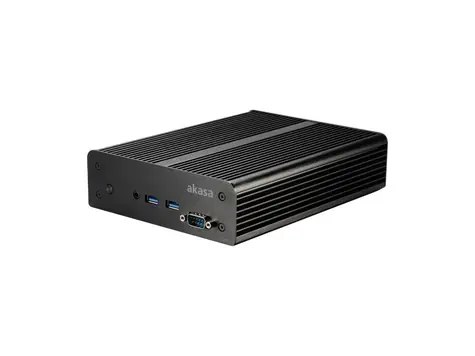 Akasa Newton MC / Mini-ITX-Gehäuse / ohne Netzteil / passive Kühlung / 2x USB 3.0 / Audio