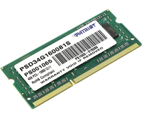 Patriot Signature Line 4 GB (1 x 4 GB) 1600 MHz / SODIMM / DDR3 / CL11 / Nicht-ECC / Ungepuffert / 1,5 V