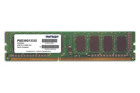 Patriot 8 GB (1 x 8 GB) 1333 MHz / DIMM / DDR3 / CL9 / Nicht-ECC / Ungepuffert / 1,5 V