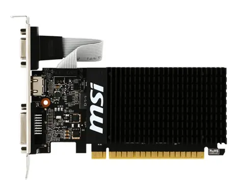MSI GT 710 2GD3H LP / GeForce GT710 954 MHz / 2 GB GDDR3 / 64 Bit / PCIe x16 / D-Sub+DVI+HDMI