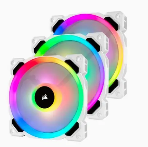 Corsair LL120 RGB Dual Light Loop RGB (3 Stück) / 120 mm / 36 dB bei 2200 U/min / 63 CFM / PWM / Weiß