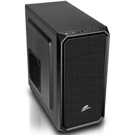 Evolveo Shaw 2 schwarz / mATX / 2x USB 2.0 + 1x USB 3.0 / ohne Netzteil / transparente Seite