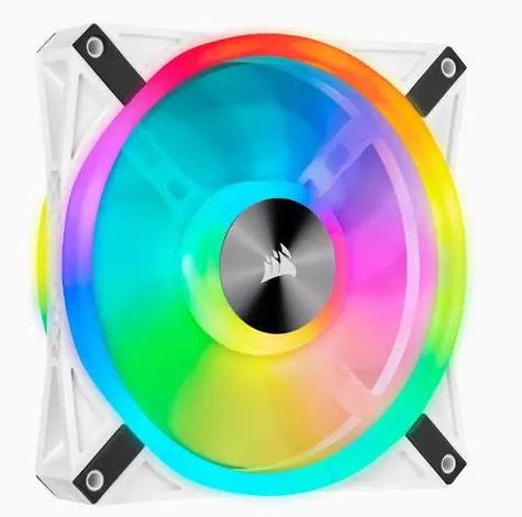 Corsair iCUE QL140 RGB PWM 140 mm weiß / PWM-Lüfter / 140 mm / 1250 U/min / 26 dBA / adressierbare RGB-LED