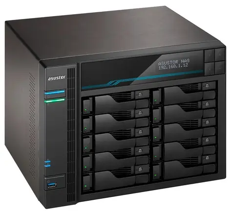 Asustor Lockerstor 10 Pro-AS7110T / 10x HDD / Xeon E-2224 3,4GHz / 8GB RAM / 3x USB 3.2 / 1x 10GLAN & 3x 2,5GLAN