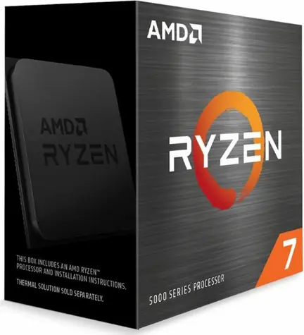 AMD RYZEN 7 5800X bei 3,8 GHz / Turbo 4,7 GHz / 8C16T / L1 256 kB L2 4 MB L3 32 MB / AM4 / Zen 3 / 105 W