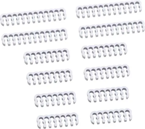 CableMod PRO Bridged Kabelklemmen-Set weiß / 12 Klemmen / 4x24pin / 4x16pin / 4x14pin