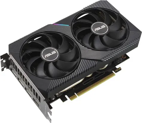 Asus GeForce DUAL-RTX3060-O12G-V2 LHR / 1320-1837 MHz / 12 GB GDDR6 / 192-bit / 1x HDMI+3x DP / (8)