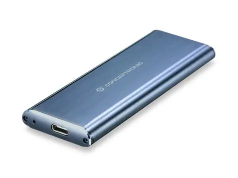 Conceptronic HDE01G Externe Box für M.2 SATA SSD blau / USB 3.2 / M.2 SATA III 2280 