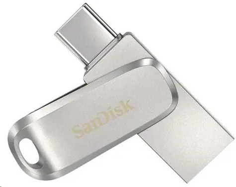 SanDisk Ultra Dual Drive Luxe 128 GB Silber / Flash-Disk / USB-A 3.1 & USB-C 3.1 / Lesen: 150 MB
