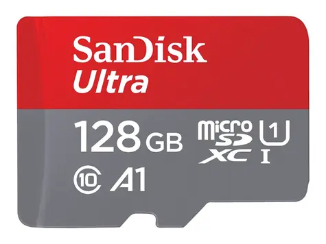 SanDisk Ultra microSDXC 128 GB / Klasse 10 / UHS-I / Lesen: bis zu 100 MB