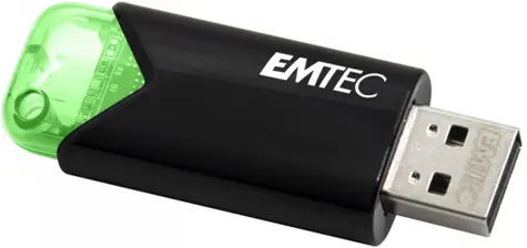 EMTEC B110 Click Easy 64GB grün / Flash Disk / USB 3.0 / R: 20MBs / W: 10MBs