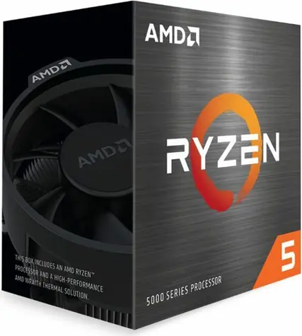 AMD RYZEN 5 5500 bei 3,6 GHz / Turbo 4,2 GHz / 6C12T / L2 3 MB L3 16 MB / AM4 / Ohne VGA / 65 W