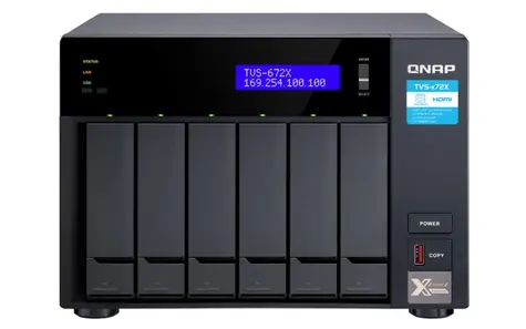 QNAP TVS-672X-i5-8G / 6x HDD / Core i5 / 8 GB DDR4 / 3,5"&2,5" SATA / 2xGLAN & 1x 10GLAN