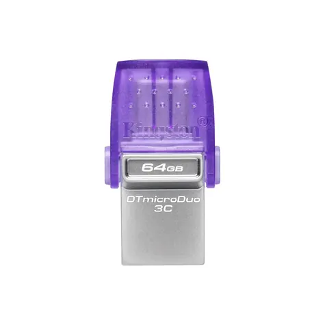 Kingston DataTraveler MicroDuo 3C Gen3 64GB Silber / Flash Disk / USB 3.2 Gen 1 - (USB-A & C 3.0)