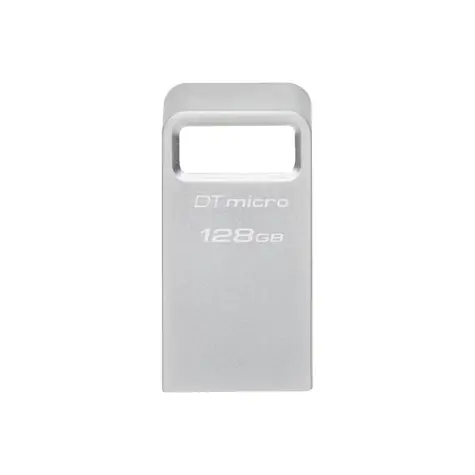 Kingston DataTraveler Micro 128GB silber / Flash Disk / USB 3.2 Gen 1 - (USB-A 3.0)