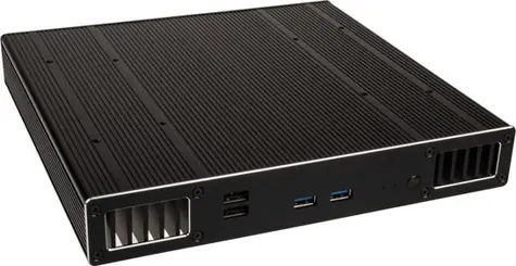 Akasa Plato TN UCFF schwarz / Mini ITX / Wandmontagemöglichkeit / Aluminium / OEM / ohne Lüfter