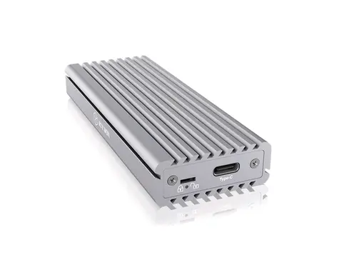 Icy Box IB-1817Ma-C31 silber / Externe Box für M.2 PCIe NVMe SSD / M.2 2230 & 2242 & 2260 & 2280 / USB-C