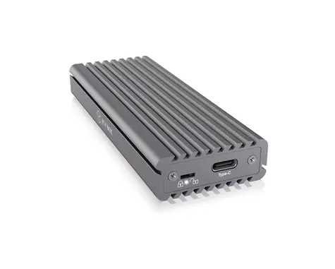 Icy Box IB-1817MC-C31 Anthrazit / Externes Gehäuse für M.2 NVMe & SATA / Kühlkörper / Schreibschutz / USB-C & USB A