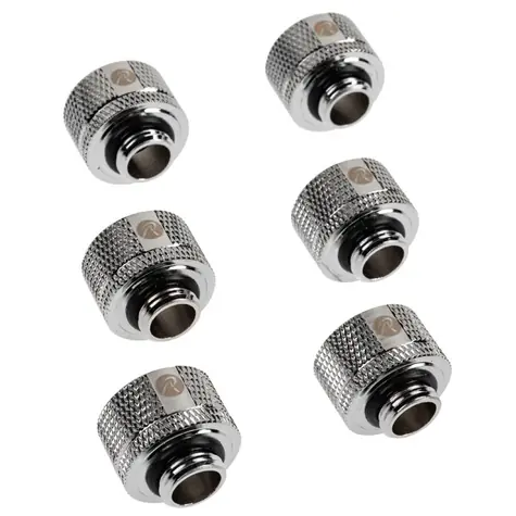 RAIJINTEK Pelias Silber - D141806 6 Stück Silber / 14 mm Außendurchmesser > 10 mm Innendurchmesser HardTube / G1/4" 