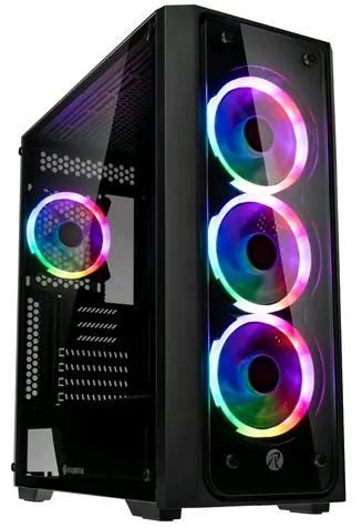 RAIJINTEK Ponos TG4 schwarz / E-ATX / 1x USB 3.0 + 2x USB 2.0 / 4X 120mm ARGB / ohne Quelle / ext. Seitenwände + Frontplatte