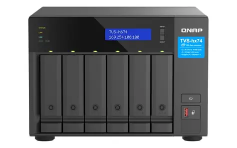 QNAP TVS-h674-i5-32G / 6x HDD / i5-12400 2,5 GHz / 32 GB DDR4 / 3,5"&2,5" SATA / 2x2,5GLAN