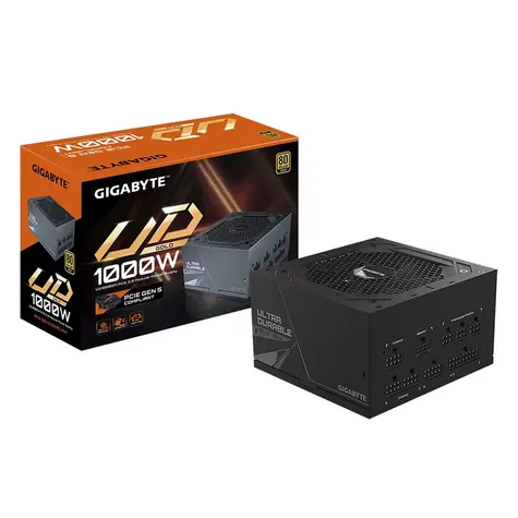 GIGABYTE UD1000GM PG5 / ATX / 1000W / 80PLUS GOLD / Active PFC / PCIe 5.0 / 120 mm