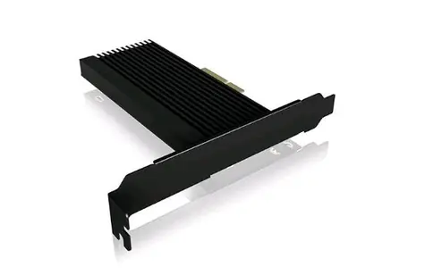 Icy Box IB-PCI208-HS Schwarz / Zusätzliche PCIe 4.0 x4 Karte / M.2 PCIe NVMe