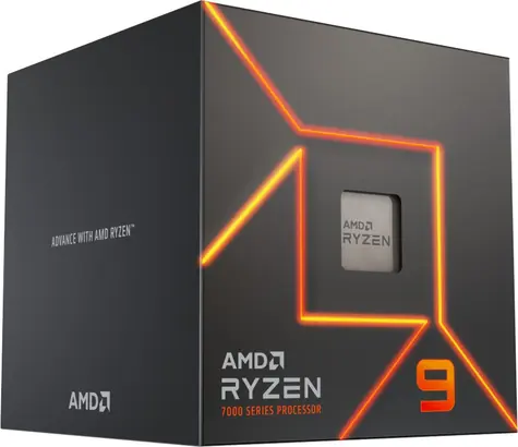 AMD RYZEN 9 7900 bei 3,7 GHz / Turbo 5,4 GHz / 12C24T / L2 12 MB L3 64 MB / AM5 / Zen 4 / 65 W
