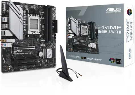 ASUS PRIME B650M-A WIFI II / B650 / AM5 / 4x DDR5 / PCIEx16 / 2.5GLAN / mATX