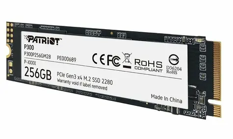 Patriot P300 256 GB / M.2 2280 / SSD / IOPS: 290 K 260 K / M.2 PCIe 3.0  