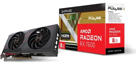 Sapphire PULSE RX 7600 GAMING OC 8G / 2755 MHz / 8 GB D6 / 128-Bit / 1x HDMI + 3x DP / 185 W (8)