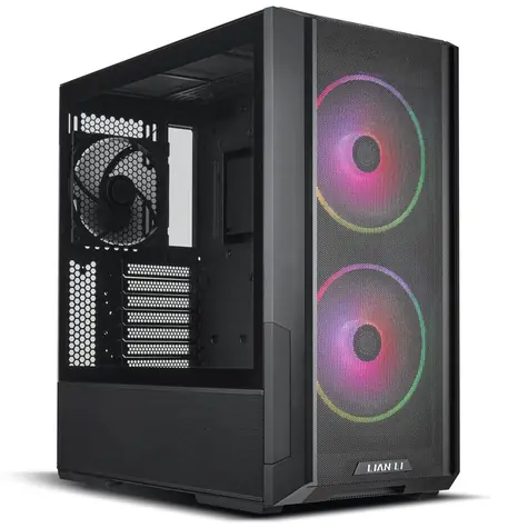 Lian Li LANCOOL 216 RGB schwarz / PC-Gehäuse / E-ATX / ohne Netzteil / 2x USB-A + 1x USB-C / transparente Seite