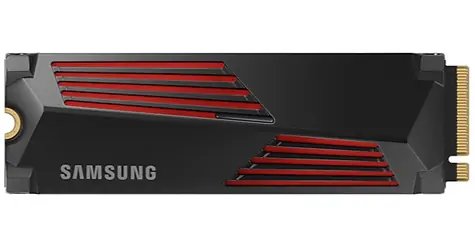 Samsung 990 PRO 4 TB + Kühler / SSD / M.2 NVMe PCI-E 4.0 / R: 7450 MBit/s / W: 6900 MBit/s / IOPS: 1,6 Mio. & 1,55 Mio. / 1,5 MHz / 5 Jahre