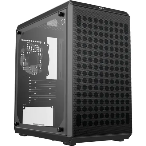 Cooler Master Q300L V2 schwarz / microATX / 2x USB-A 3.2 & 1x USB-C 3.2 2x2 / 2x 120mm / ohne Netzteil / transparente Seite