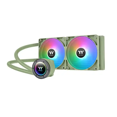 Thermaltake TH280 V2 ARGB grün / AIO-CPU-Wasserkühlung / 2x 140 mm / 1800 U/min @ 34,7 dB / 84,32 CFM / Abverkauf