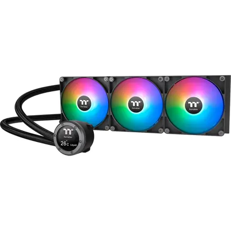 Thermaltake TH420 V2 Ultra ARGB Schwarz / AIO CPU-Wasserkühler / 3x 140 mm / 3300 U/min bei 34,7 dB / 84,32 CFM
